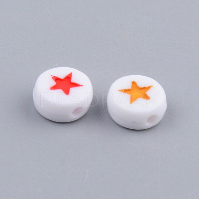 Opaque Acrylic Enamel Beads MACR-S273-34-1