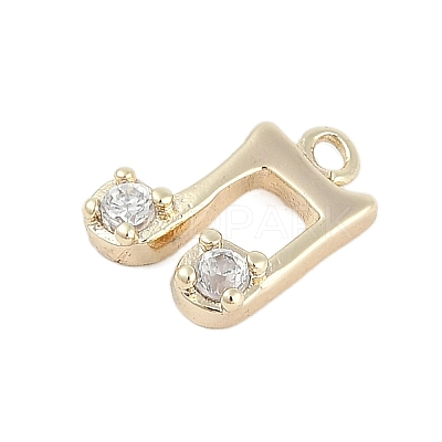 Rack Plating Brass with Cubic Zirconia Pendants LS-KK-Q018-06G-1