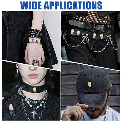 50Pcs Skull Alloy Rivets FIND-CA0011-72B-G-1