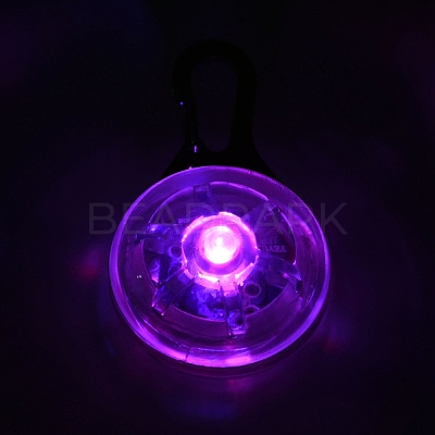 Plastic & Iron LED Collar Light AJEW-P080-02-1