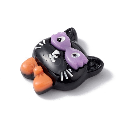 Halloween Theme Opaque Resin Cabochons RESI-E035-01H-1
