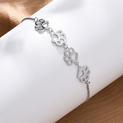 Brass Box Chain Slider Bracelets BJEW-S169-01P-1