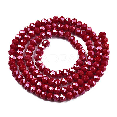 Electroplate Glass Beads Strands EGLA-A034-P2mm-A22-1