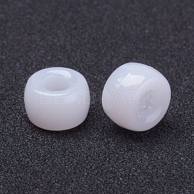 Opaque Acrylic European Beads X-PL338-1-1