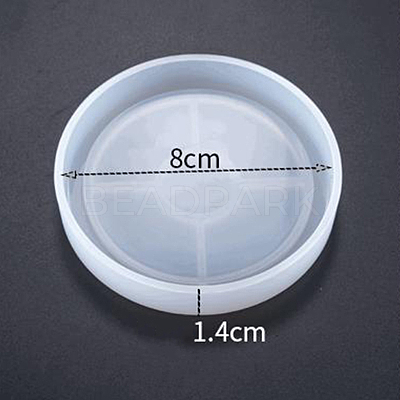 DIY Flat Round Cup Mat Silicone Molds X-SIMO-PW0001-117C-1