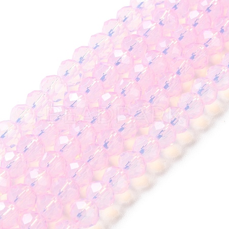 Baking Paint Transparent Glass Beads Strands DGLA-A034-J6MM-D09-1