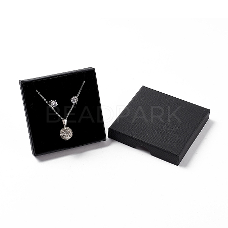 Paper with Sponge Mat Necklace Boxes LS-OBOX-G018-01B-02-1