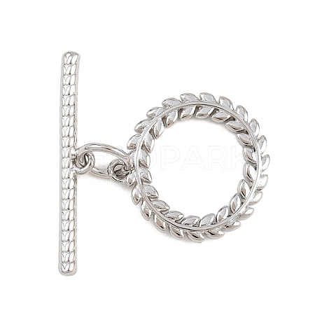 Brass Toggle Clasps KK-G548-34A-P-1