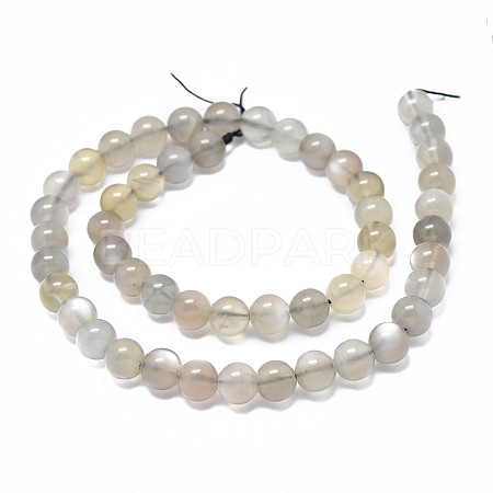 Natural Grey Moonstone Beads Strands G-F632-24-04-1