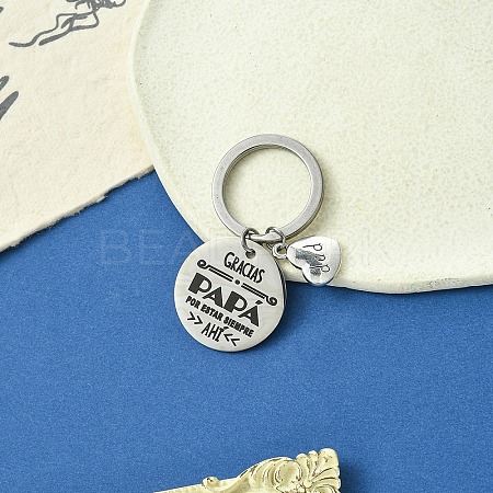 Alloy & 201 Stainless Steel Keychain KEYC-YW00102-06-1