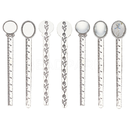 10Pcs Tibetan Style Alloy Cabochon Setting TIBE-ME0001-08-1