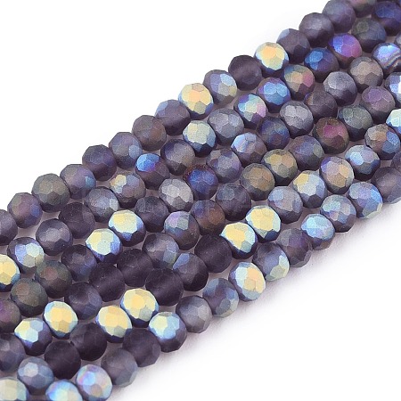 Transparent Glass Beads Strands LS-EGLA-A044-T2mm-MB15-1