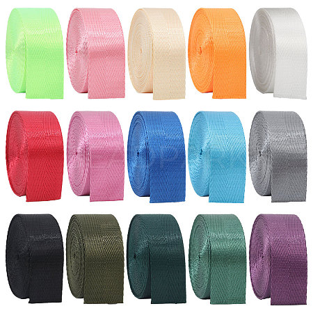 15Pcs 15 Colors 3M Nylon Heavy-Duty Ribbon OCOR-GL0001-20-1