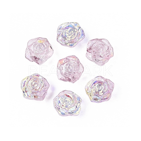 Electroplate Transparent Glass Beads Strands EGLA-N056-02A-04-1