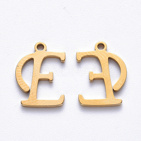PVD Vacuum Plating 201 Stainless Steel Charms STAS-R105-E-G-1