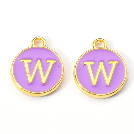 Golden Plated Alloy Enamel Charms ENAM-S118-10W-1
