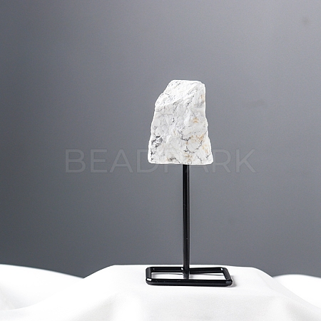 Natural Howlite Lamp with Metal Holder Ornament PW-WG598C7-20-1