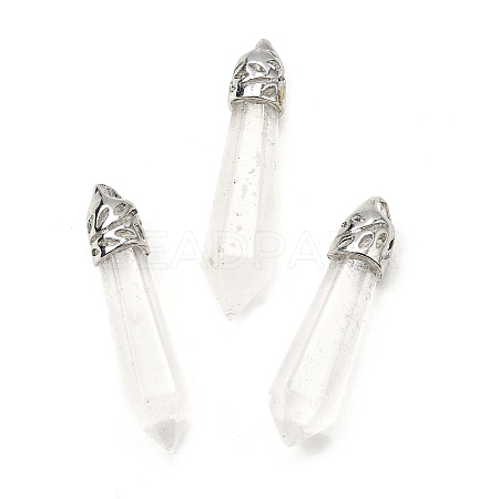 Glass Big Pointed Pendants GLAA-XCP0001-66-1