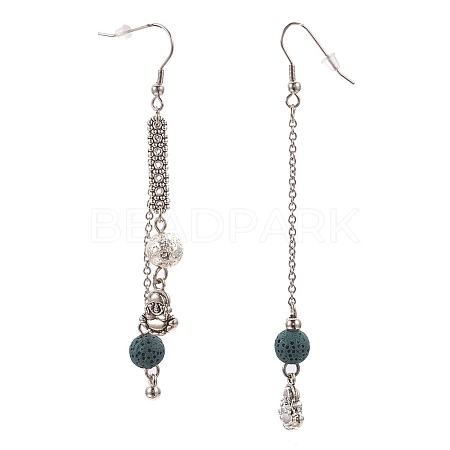 (Jewelry Parties Factory Sale)Synthetic Lava Rock Dangle Earrings EJEW-F184-07AS-1