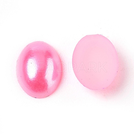 ABS Plastic Imitation Pearl Cabochons SACR-R755-8x6mm-Z6-1