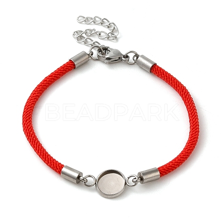 Milan Cord & 304 Stainless Steel Bracelets Making MAK-H004-02B-P02-1