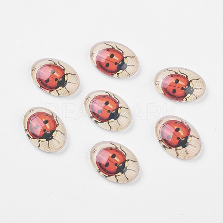 Tempered Glass Cabochons GGLA-R200-1-1