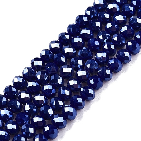 Electroplate Glass Beads Strands EGLA-A044-P3mm-A07-1
