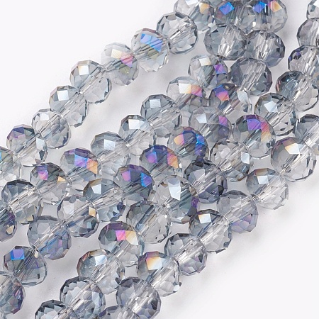 Electroplate Glass Beads Strands GLAA-K027-HR-B01-1