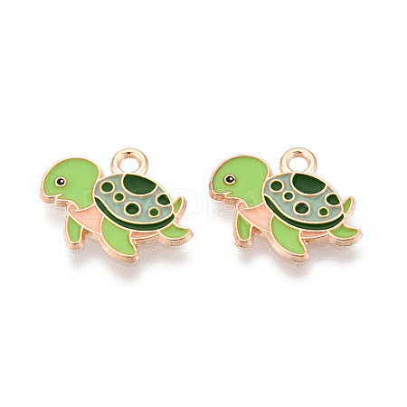 Marine Animals Alloy Enamel Pendants ENAM-T022-34E-1