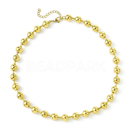 Ion Plating(IP) 304 Stainless Steel Bead Necklaces for Men Women NJEW-C053-05B-G-1