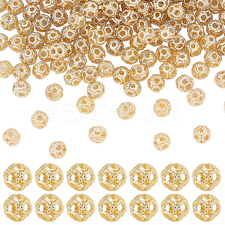   200Pcs Hollow Brass Spacer Beads KK-PH0005-83-1