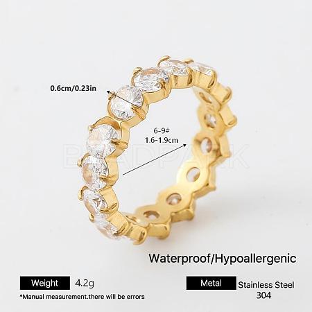304 Stainless Steel Finger Rings for Women MF5435-20-1