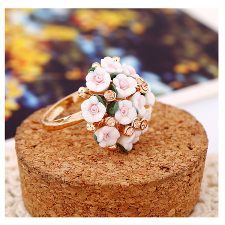 Alloy Rhinestone Finger Rings for Women WG4BC41-02-1