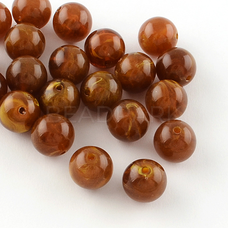 Round Imitation Gemstone Acrylic Beads LS-OACR-R029-6mm-19-1