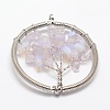 Tree of Life Opalite Bead Brass Wire Wrapped Big Pendants KK-L136-03N-NR-1