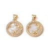 Rack Plating Brass Shell Pendants KK-D087-25G-12-2