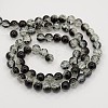 Two Tone Crackle Glass Beads Strands CCG-Q002-10mm-M-2