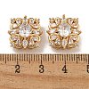 Brass Micro Pave Cubic Zirconia Beads KK-U037-03G-01-4