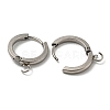 201 Stainless Steel Huggie Hoop Earrings Findings STAS-A167-01G-P-2