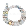 Natural Aquamarine Beads Strands G-F591-29A-8mm-3