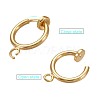 Brass Clip-on Hoop Earring Findings X-KK-P102-01G-2