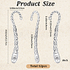 12Pcs Tibetan Style Alloy Bookmark Findings with Holes AJEW-SC0004-43-2