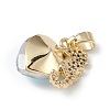 Real 18K Gold Plated Rack Plating Brass Micro Pave Cubic Zirconia Pendants KK-C015-02G-05-3