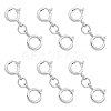 DICOSMETIC 6Pcs 925 Sterling Silver Double Spring Ring Clasps STER-DC0001-17P-1