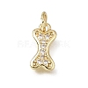 Brass Pave Clear Cubic Zirconia Charms LS-CU-L001-07G-1