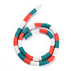 Fixed 3 Color Handmade Polymer Clay Bead Strands CLAY-S096-029I-2