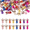 Angel Acrylic Imitation Pearl Pendants PALLOY-TAC0047-1