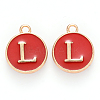 Golden Plated Alloy Enamel Charms ENAM-S118-03L-1