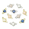 24Pcs 6 Colors Alloy Resin Pendants FIND-CJ0004-96-8