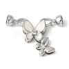 Brass Pave Clear Cubic Zirconia Fold Over Clasps KK-M320-17P-1